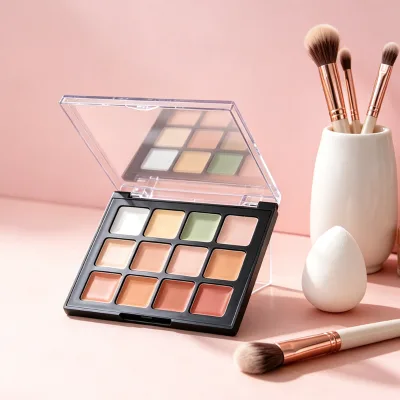 Wholesale 12 Color Orange Color Corrector Concealer Palette High Coverage Soft Matte Long Lasting Face Under Eye Concealer Cream