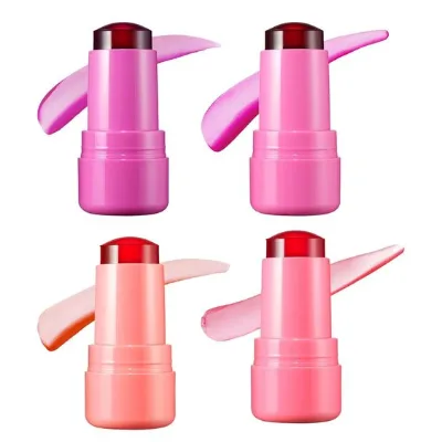 Custom Korean Makeup Cooling Water Jelly Tint Stick 3 in 1 Blush Lip & Cheek Tint Waterproof Long Lasting Jelly Blush Stick