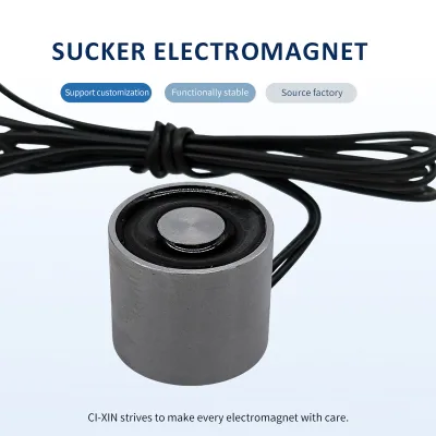 X2020LRound Electromagnetic Suction Cup D20mm DC24V Holding Force Circular Solenoid Electromagnet