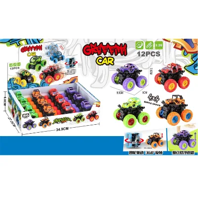 360 Degree Rotating Stunt Car Boys Girls Birthday Christmas Party Gifts Toy Display BOX Plastic Toys for Kids Unisex 220V ABS