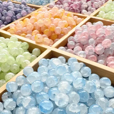 8mm Glass Beads Two Colors Round Crystal Beads for Bracelet Necklace Earrings Jewelry Making DIY Crafts Loose Beads