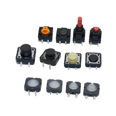 4 Pin Terminal Button 6x6 Led Tact Switch Waterproof Alps Switch Tactical Switch 4pin Dip 6mm Blue Red