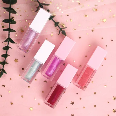 Print Your Own Logo Lipgloss Private Label Moisturizing 42 Color Changing Lip Plumping Makeup Fruit Flavor Lips Oil Lip Gloss