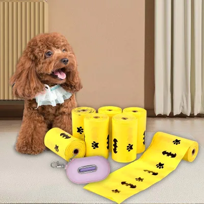 Biodegradable Dog Poop Bags18 Roll Bag extra Thick Handles Certified Compostable Cornstarch Garbage Bag