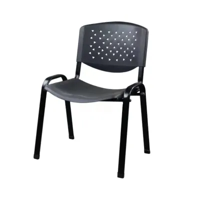 Modern Black Metal Frame Contemporary Swivel Student Chair Plastic Seat Adjustable Height Stackable for School Dining Kitchen