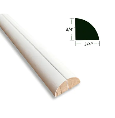 Wood Quarter Round Moulding Finger Jointed Pine Materials White Primed Durable Eco-Friendly Minimalist Design Office Building