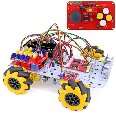 360 Degree Omnidirectional 4WD Smart Car Kit RF 315 MHz JoyStick Wireless Remote Control Gear Motor Easy-plug XH2.54 for Arduino