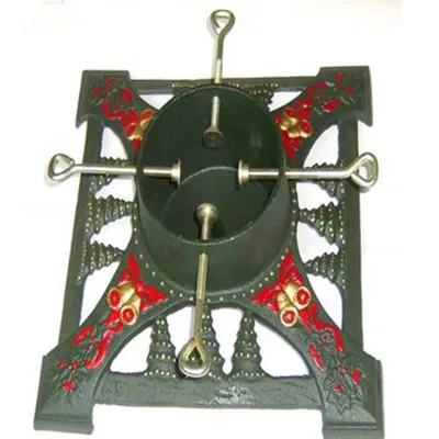 Decorative Cast Iron Christmas Tree Stand for Max 8' Tree Keep Tree Sturdy Right Position 13.6x13.6 Inches Size