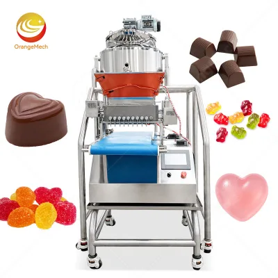 ORME Double Jacket Cooking Pot Automatic Jelly Flat Lollipop Strawberry Soft Candy Make Machine
