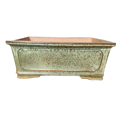 Rectangular beautiful blue glazed Yixing clay pot