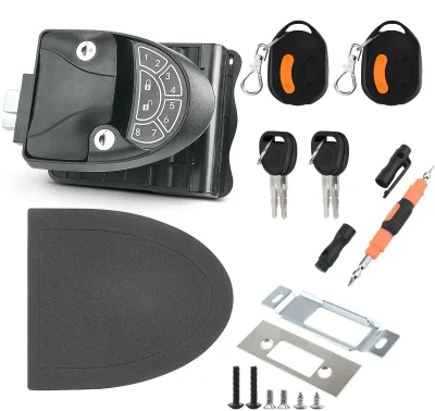 Metal Door Lock RV Blacklite Keypad RV Camper Door Locks Wireless Remote RV Door Lock Keyless With Deadbolt for Travel Trailer