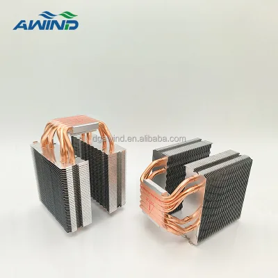 Low Profile 8 Heat Pipes Heatpipe Encloser Cpu Cooler and 80x80 Fan Heatsink ultra Slim Dissipatore 8 Tubi for Lga 1150 Lga1200