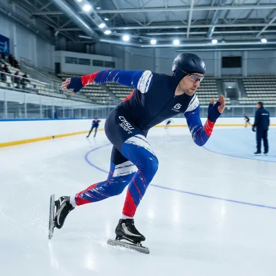 OEM Custom SLIDESTAR Sublimation Ice Speed Skating Skinsuit Jumpsuit Spandex/Polyester 260g Quick Dry Breathable Anti-Cut Short