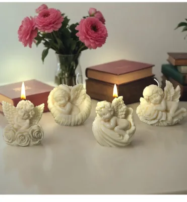 Wholesale Angel Scented Candle Mini Angel Figurine Soy Wax Smokeless Candle Birthday Ambience Favor