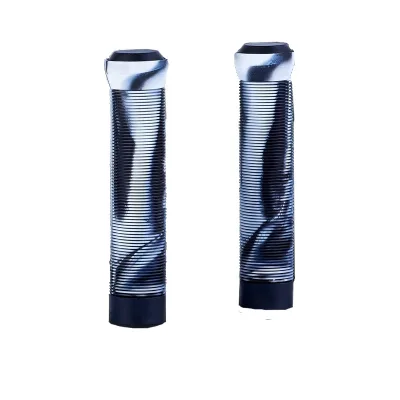 Black White Mix Color Non-Slip Pro Scooter Grips for Electric Scooter Bicycle Handlebars TPE Material Fits Any Standard Stunt