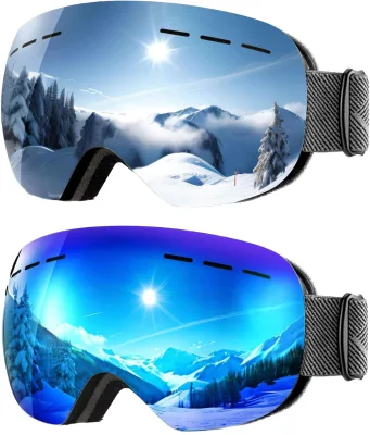 2026 Hot Selling Unisex Sports Eyewear Anti-Fog Men Womens Protection Ski Goggles OEM Logo Magnetic Ski Goggles