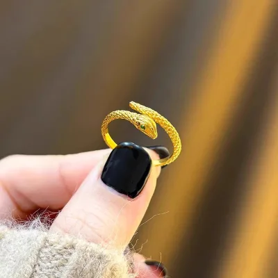 Cheapest Temperament Hip-hop Style Wholesale Spirit Snake Ring Opening Fashion Zodiac Snake Gift Environmentally Friendly Copper