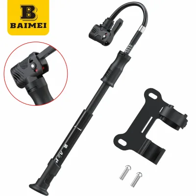 Portable Mini Hand Bicycle Air Pump Double Nozzle Aluminum Alloy Manul Pumps for Road & Mountain Bike