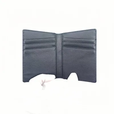 Genuine Napa Pattern Cowhide Card Bag, Multi-card Business Bank Bag, Double Fold, Simple and Durable Card Bag
