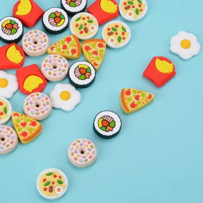 Custom Fruit Food Grade Soft Silicon Teether Bead Baby Chew Character Silicone Focal Beads for Pens
