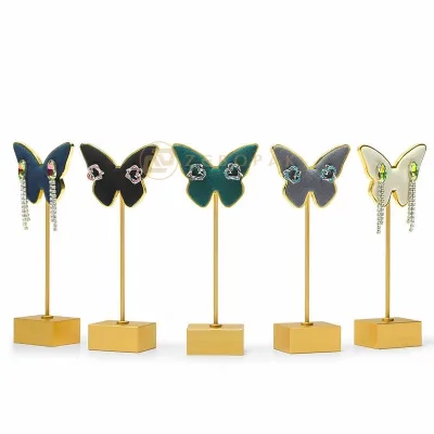 Elegant Design Multicolor Butterfly Shaped Stud Single Earrings Holder Display Stand Display for Earrings