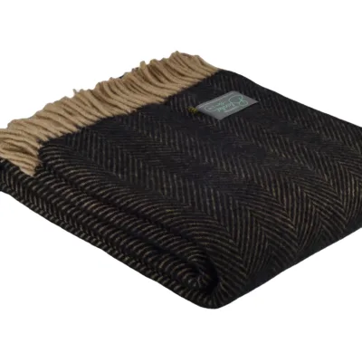 China Custom Merino Wool Throw Vintage Twin Airplane Woven Blanket with Fringe Wholesale Carry-On Blanket