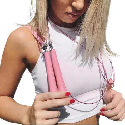 Ultra-lightweight Handle Bearing Anti-tangle Adjustable Pink Fitness Exercise Professional Wire Skipping Jump Rope