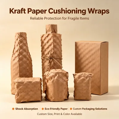 Eco Friendly Biodegradable Honeycomb Kraft Wrapping Paper Lightweight Cushion Wrap for Fragile Goods Packaging
