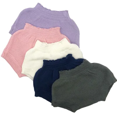 New Design Baby Knit Triangle Short Pants Baby Bloomer Shorts
