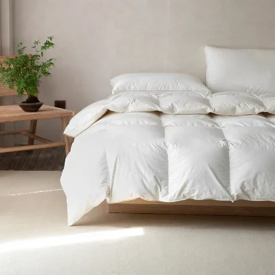 Best-selling White Goose Down Duvet Soft Warm Bedding Set 100% Cotton Ultra-Soft Skin-Friendly Breathable Comfortable at Home
