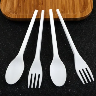 Eco-Friendly Compostable Cutlery Kit Wrapped Knife+Fork Bis/Tris