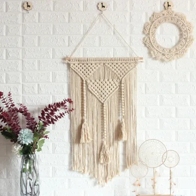 Boho Cotton Knitted Acrame Wall Hanging Home Decor Tapestry Wall Hanging