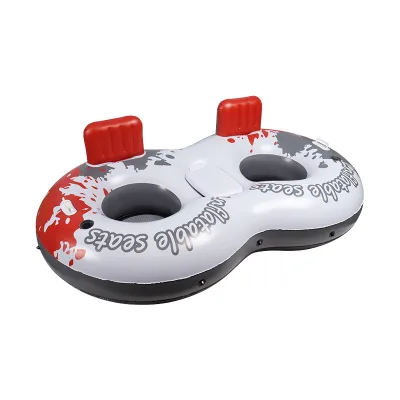 Inflatable River Tube Float - 2 Person River Float with Removable Cooler, Lake Water Tubes for Adults Floating River Raft