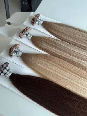 Wholesale Hot Fusion Flat Tip Hair Chinese Hair Dyed 18-24 Inch Thick Ends Virgin Remy Human Hair