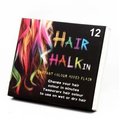 12 Colorful Factory Price Popular Easy to Operate Color Hair Chalk Stick/hair Dye for Hair