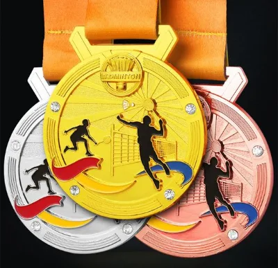 Custom Metal Medal Sports Metallic Award Badminton Medal