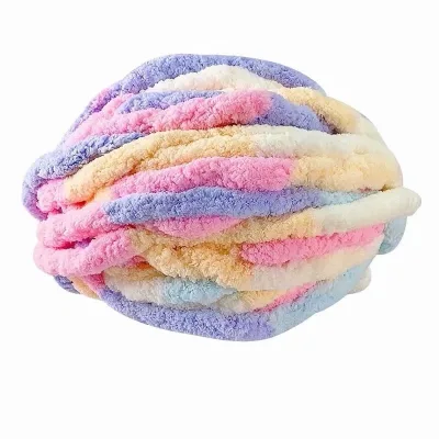 Hot Selling Bernat Style 3cm 2cm Chunky Polyester Chenille Vegan Jumbo Yarn