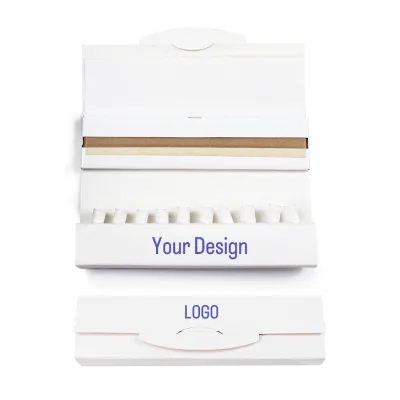 Customizable White Paper Cigarette Filter Box Rectangular Simple Design Storage Packaging With Logo Print