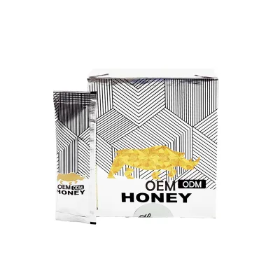 2025 Mature Natural Sachet Packaging Gold Honey Energy Honey Vip Royal Honey Wholesale Custom OEM