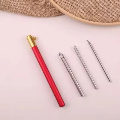 3pcs/set Embroidery Stitching Kits Poking Cross Stitch Tool DIY Sewing Crochet Knitting Punch Needle Kit With Threader