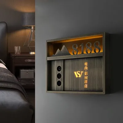 2025 New Dsymbol Hotel Outdoor and Indoor Dry Contact Room Status DND MUR Bell Door Plates with Whole System