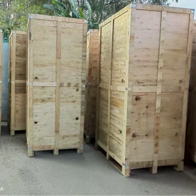 Large-sized equipment wooden box export to USA, Canada, Germany, the United Kingdom. International freight forwarding agency DDP