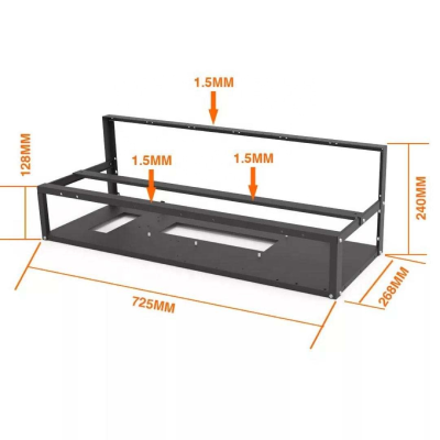 12 GPU Case Frame 12GPU Bracket Power Supply Computer Frame