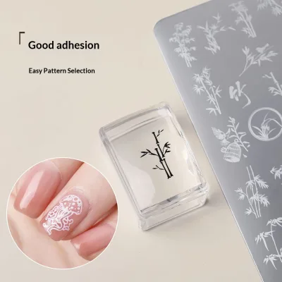 Nail Art Washable Small Square Silicone Stamp High-Transparency Super-Adhesive Multifunctional Transfer Plate Printing Tool