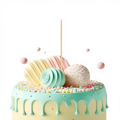 Bliceon Rose Gold Happy 40th Birthday Cake & Cupcake Toppers with Glitter Design Handmade 15.5cm for Women Themed Parties