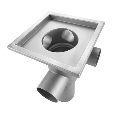 3-In-1-Out 150 X 150 mm Square Floor Drain High Flow 316 Stainless Steel Water Drainage System for Kitchen
