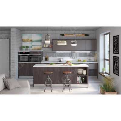 Factory Direct Modern Full Contemporary Cupboard Kitchen Cabinet Cocinas Modulares Cabinet Kitchen with Island