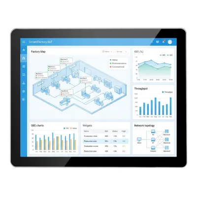 10 12 15 17inch Touch Screen Display PCAP Capacitive Open Frame Large Size for Industrial Control OEM Supplier System Integrator