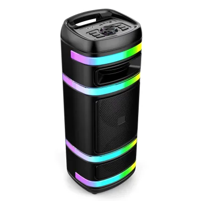 2025 Lightweight Travel for Bluetooth Speaker High Definition Wireless Audio Heavy Bass Output RGB LED Lighting Microphone Inclu