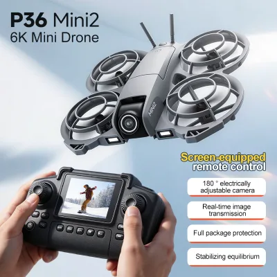 New P36 Mini2 Altitude Hold Drone One Key Takeoff Landing Beginner Outdoor Indoor Mini Toy Drone with Screen Remote Control
